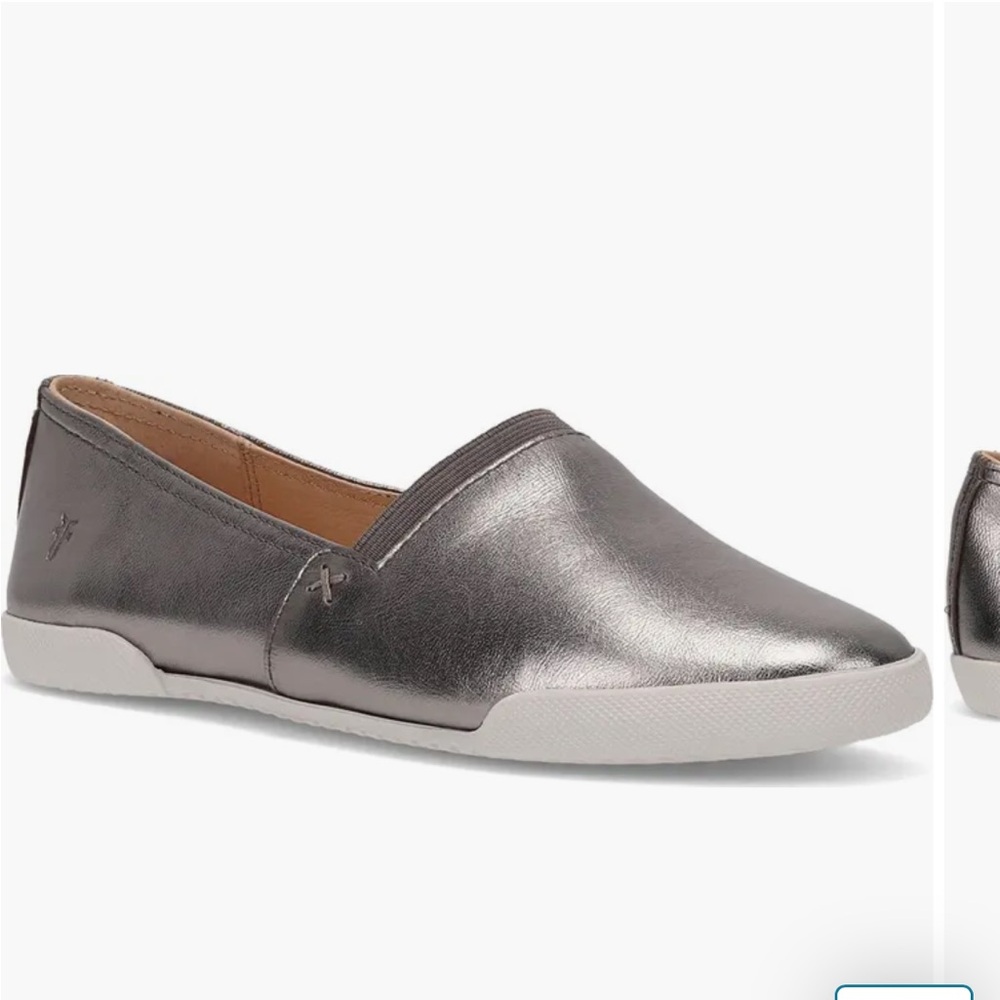 Frye Melanie Leather Slip-On Pewter 8M NWT